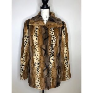NWOT Dennis Basso Faux Fur Jacket - Medium